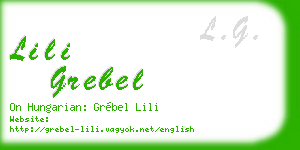 lili grebel business card